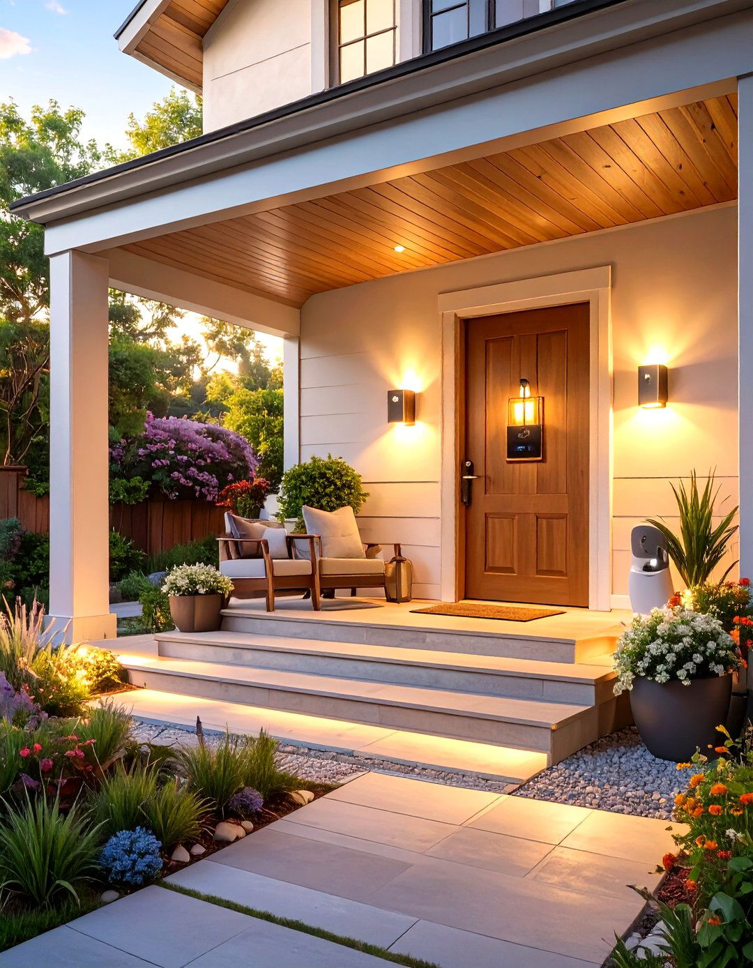 Smart Technology Front Porch - 30 modern small front porch ideas