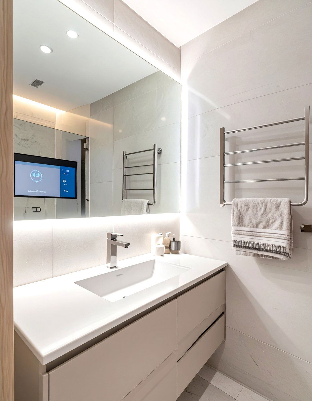 Smart Technology Guest Bathroom - 30 modern guest bathroom ideas