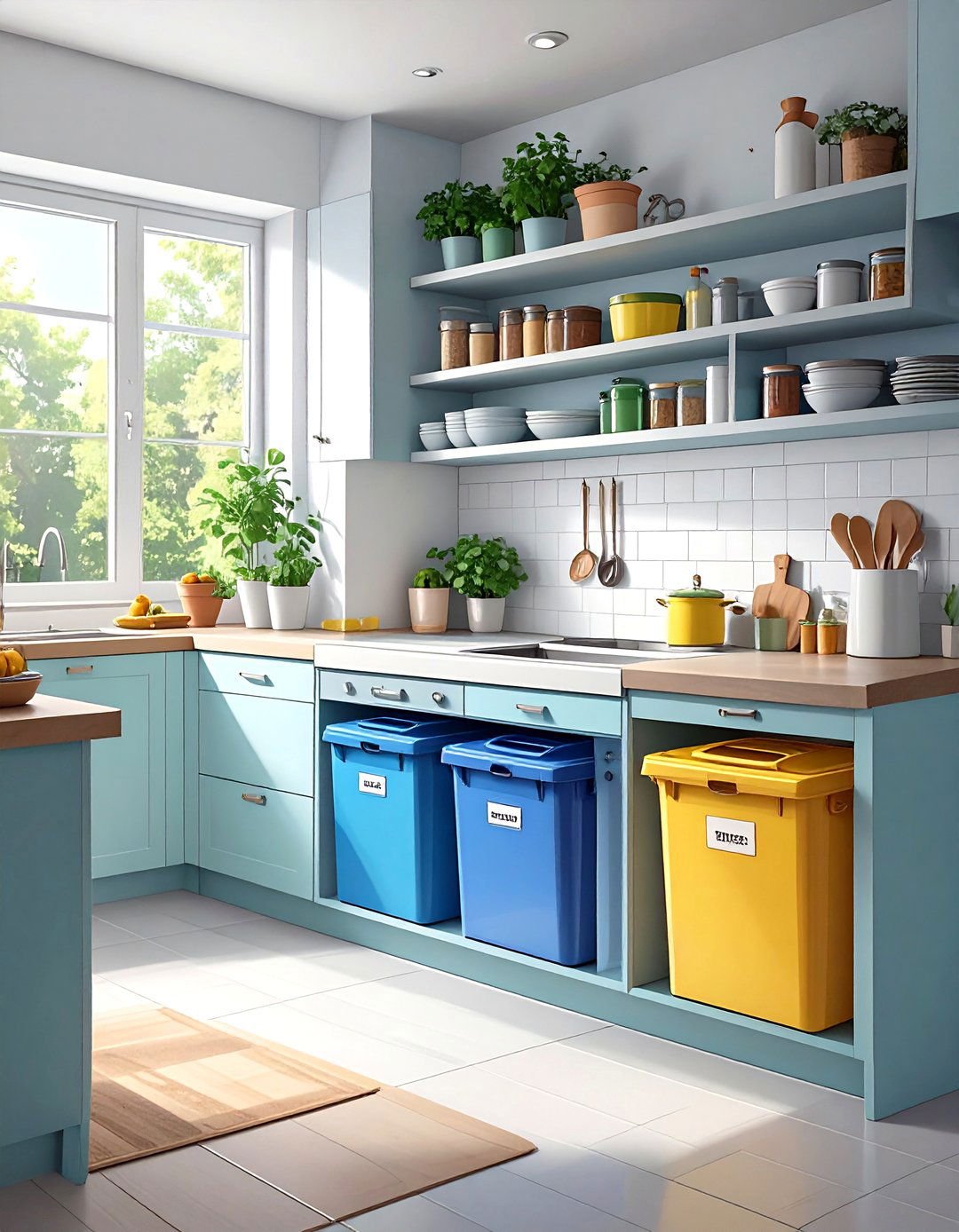 Smart Waste Sorting with an Ikea HLLBAR System - 30 small ikea kitchen ideas