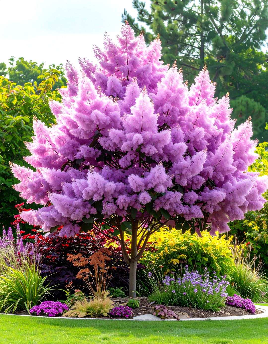 Smoke Tree Landscaping for Unique Texture - 30 tree landscaping ideas
