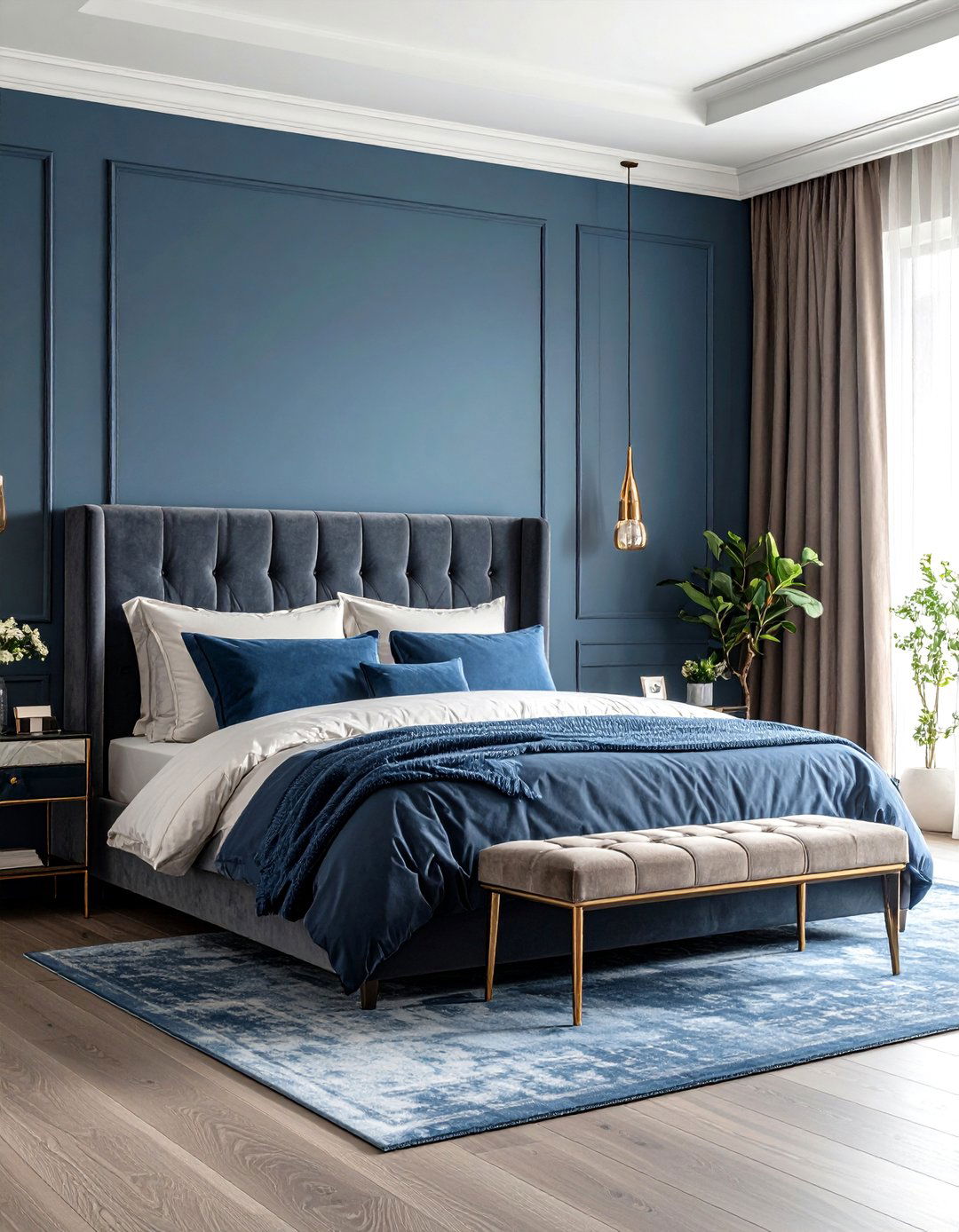 Smoky Blue A Sophisticated and Calming Bedroom - 30 2025 paint color trends sherwin williams