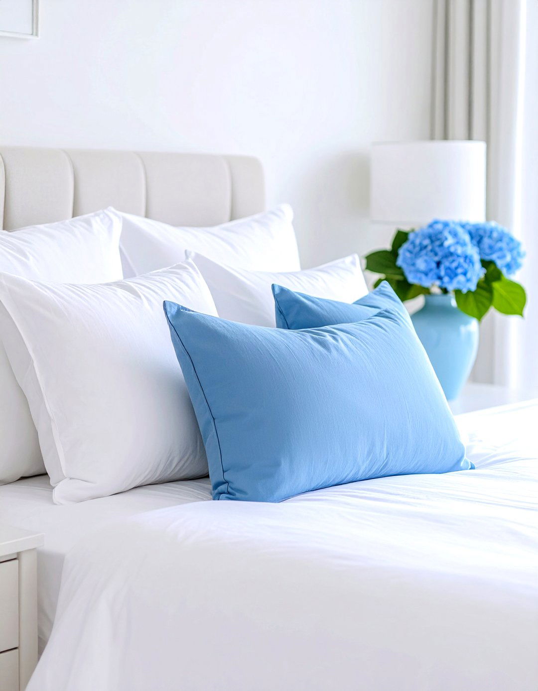 Soft Blue Accents in a Bedroom - 30 relaxing bedroom ideas