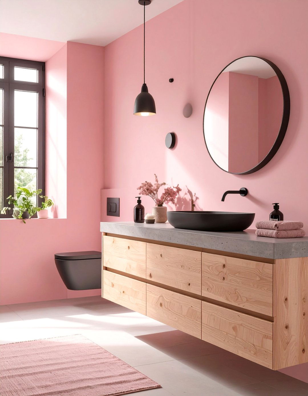 Soft Blush Pink Bathroom - 30 bathroom painting ideas