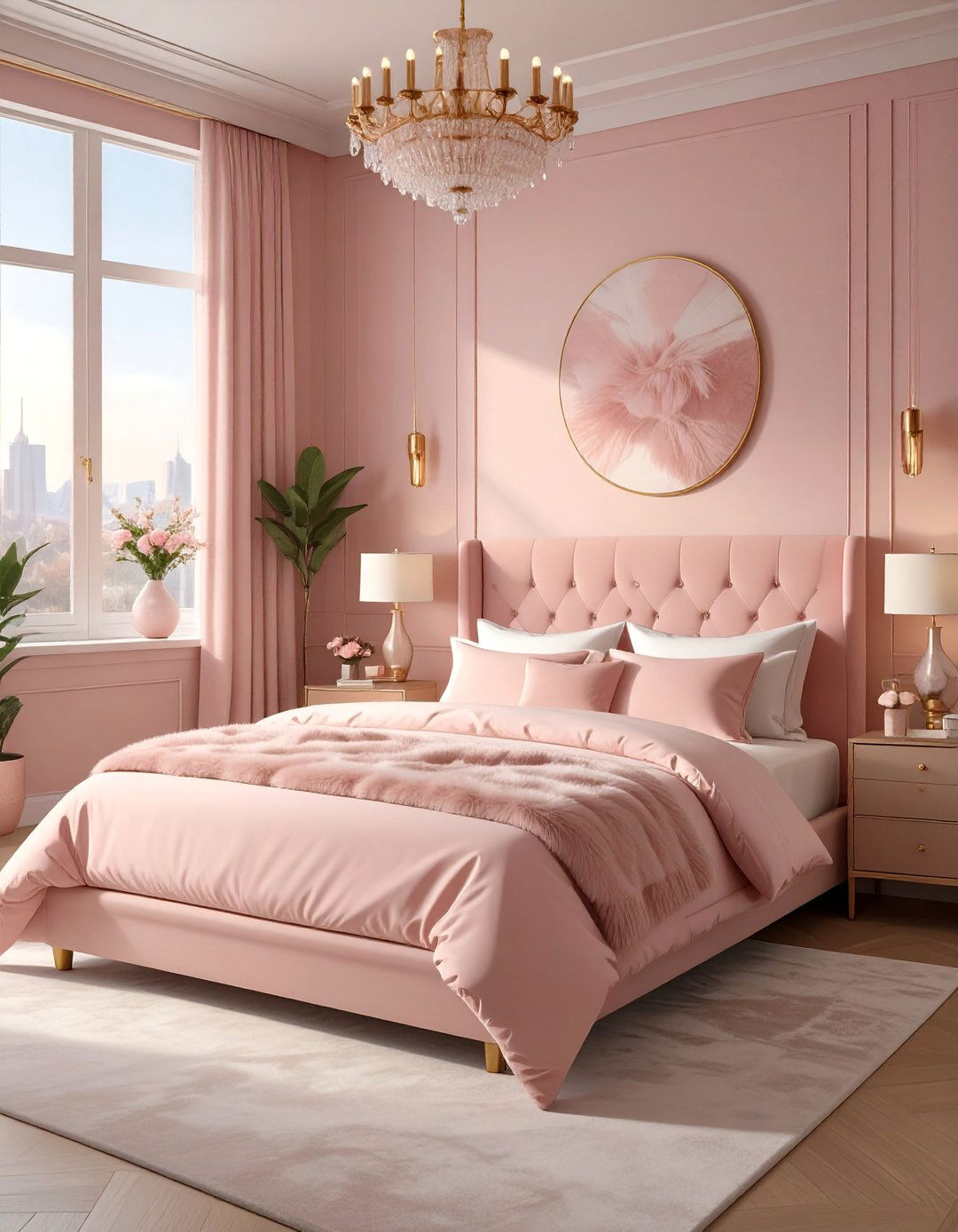 Soft Blush Pink Bedroom - 30 color ideas for bedroom