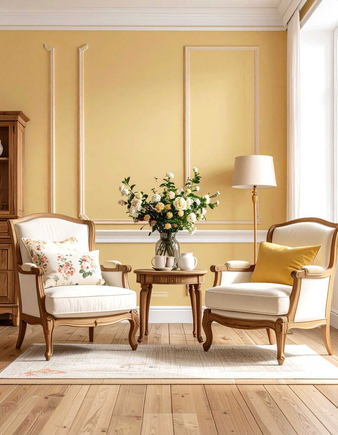 Soft Buttercream Living Room - 30 living room painting ideas