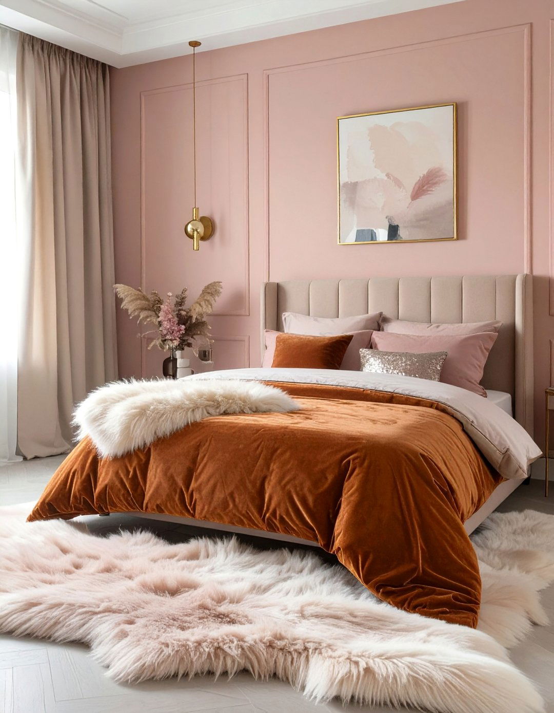 Soft Glam Burnt Orange Bedroom - 30 burnt orange bedroom ideas