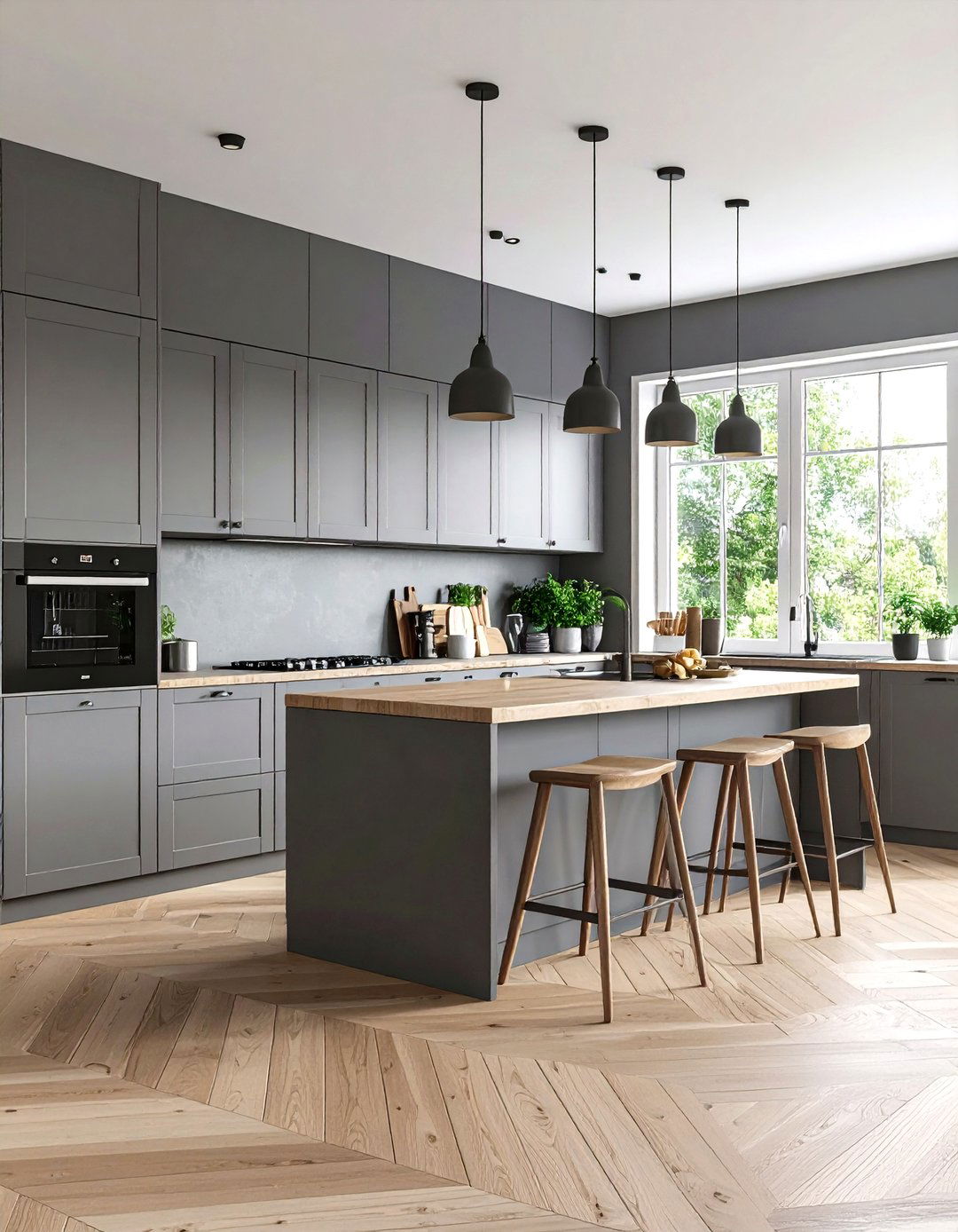 Soft Gray Scandinavian Kitchen - 30 kitchen paint ideas