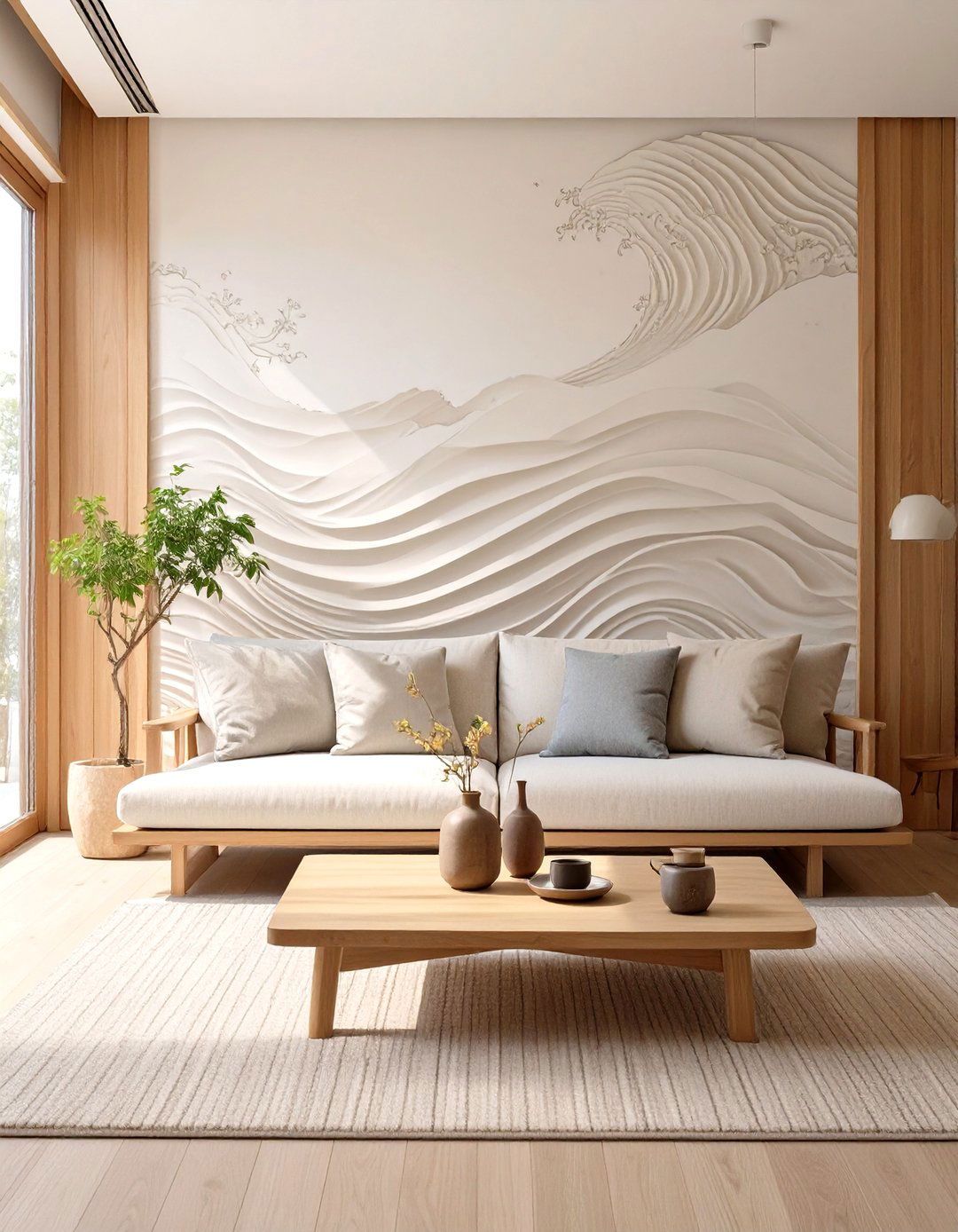 Soft Ombre Gradient Living Room Wallpaper - 30 classy wallpaper designs for living room
