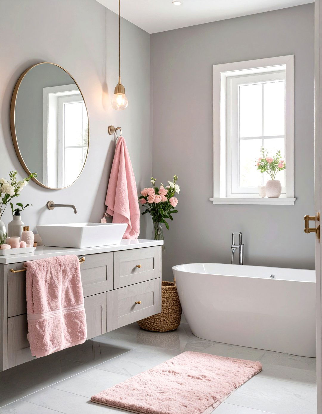 Soft Pastel Grey Bathroom - 30 grey bathroom ideas