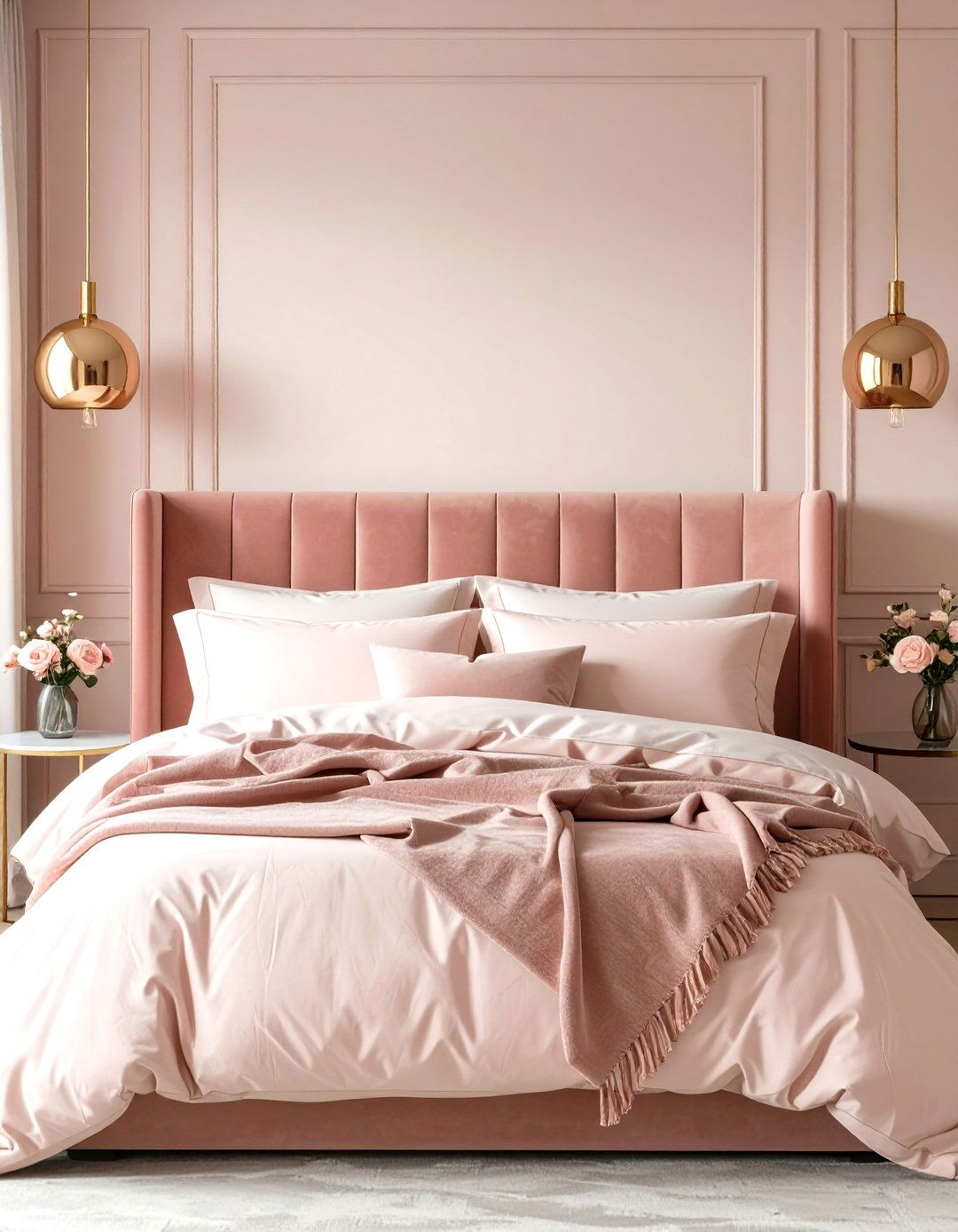 Soft Pink Hued Monochrome Interior Design - 30 what is monochrome interior design ideas