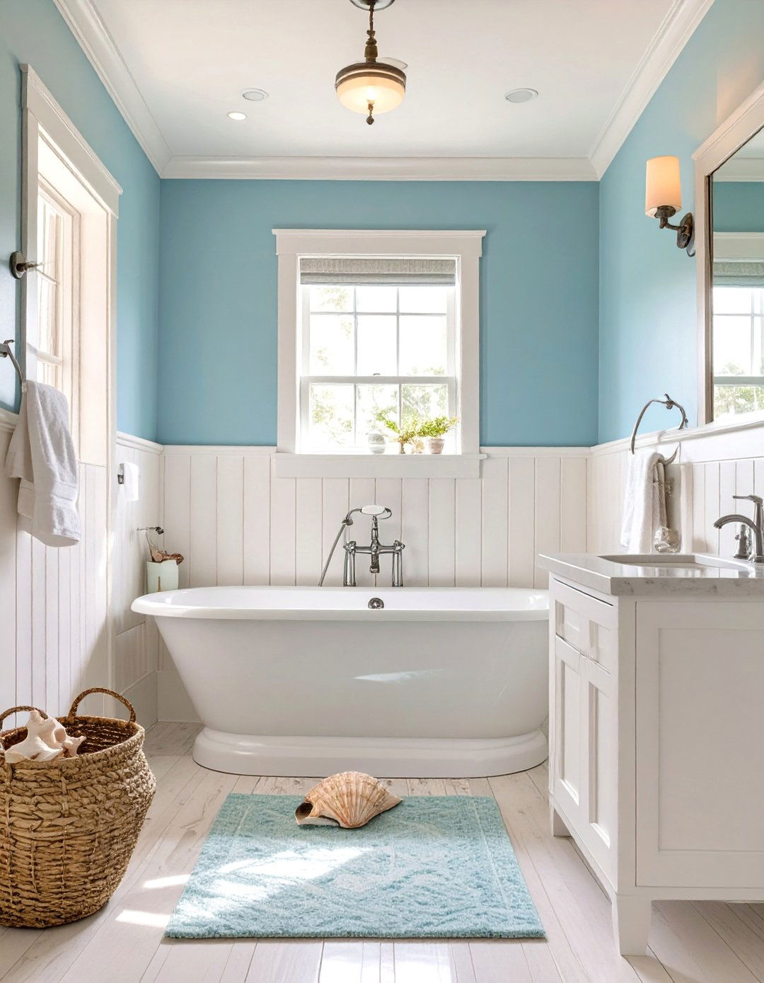 Soft Powder Blue Bathroom - 30 bathroom paint color ideas