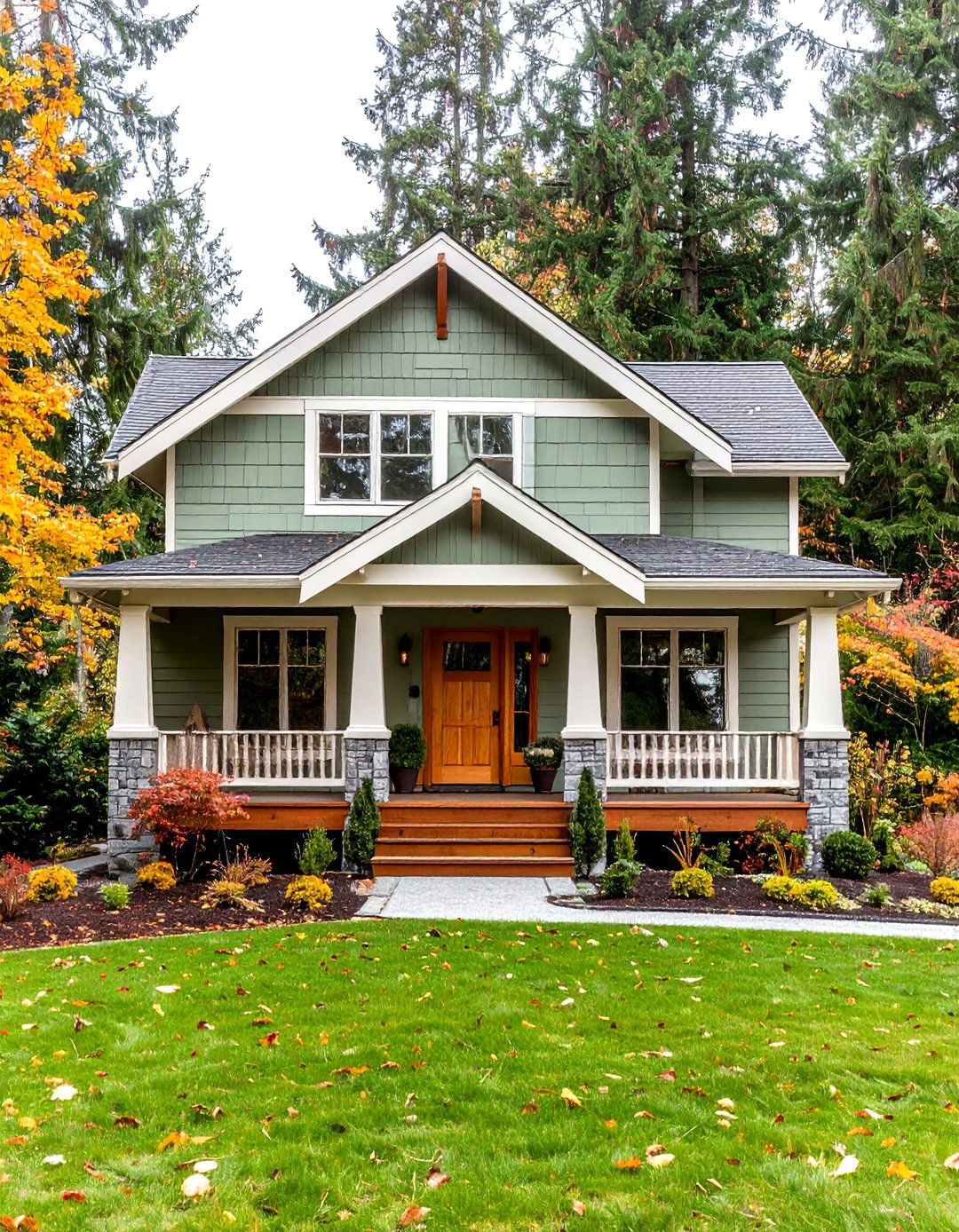 Soft Sage Green Exterior Brick - 30 exterior brick paint color ideas