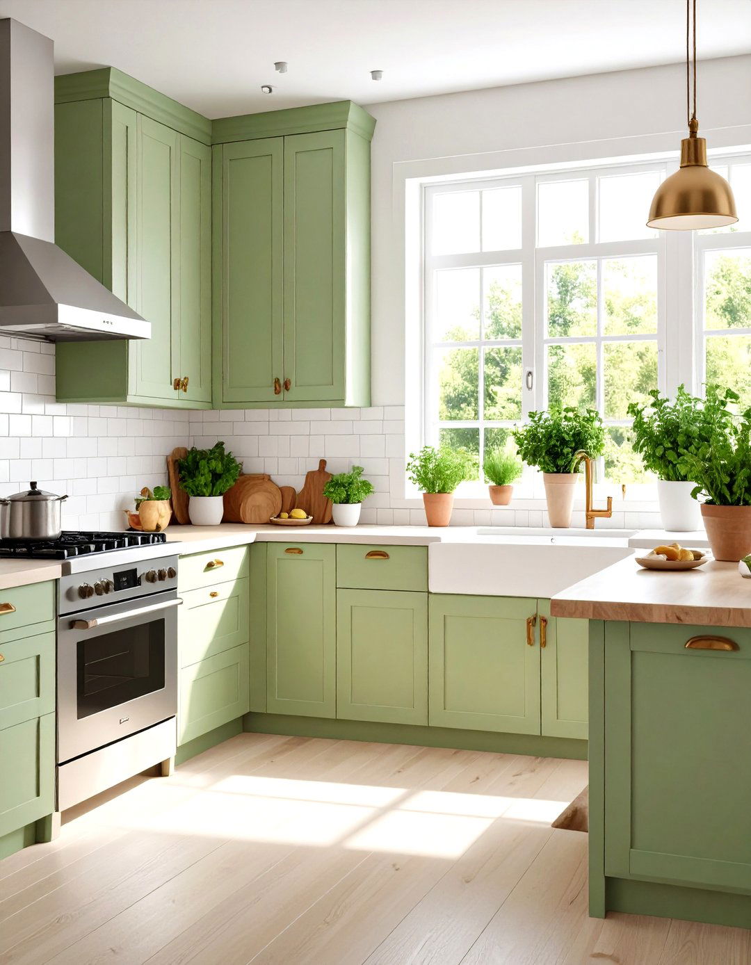 Soft Sage Green Kitchen - 30 interior paint color ideas