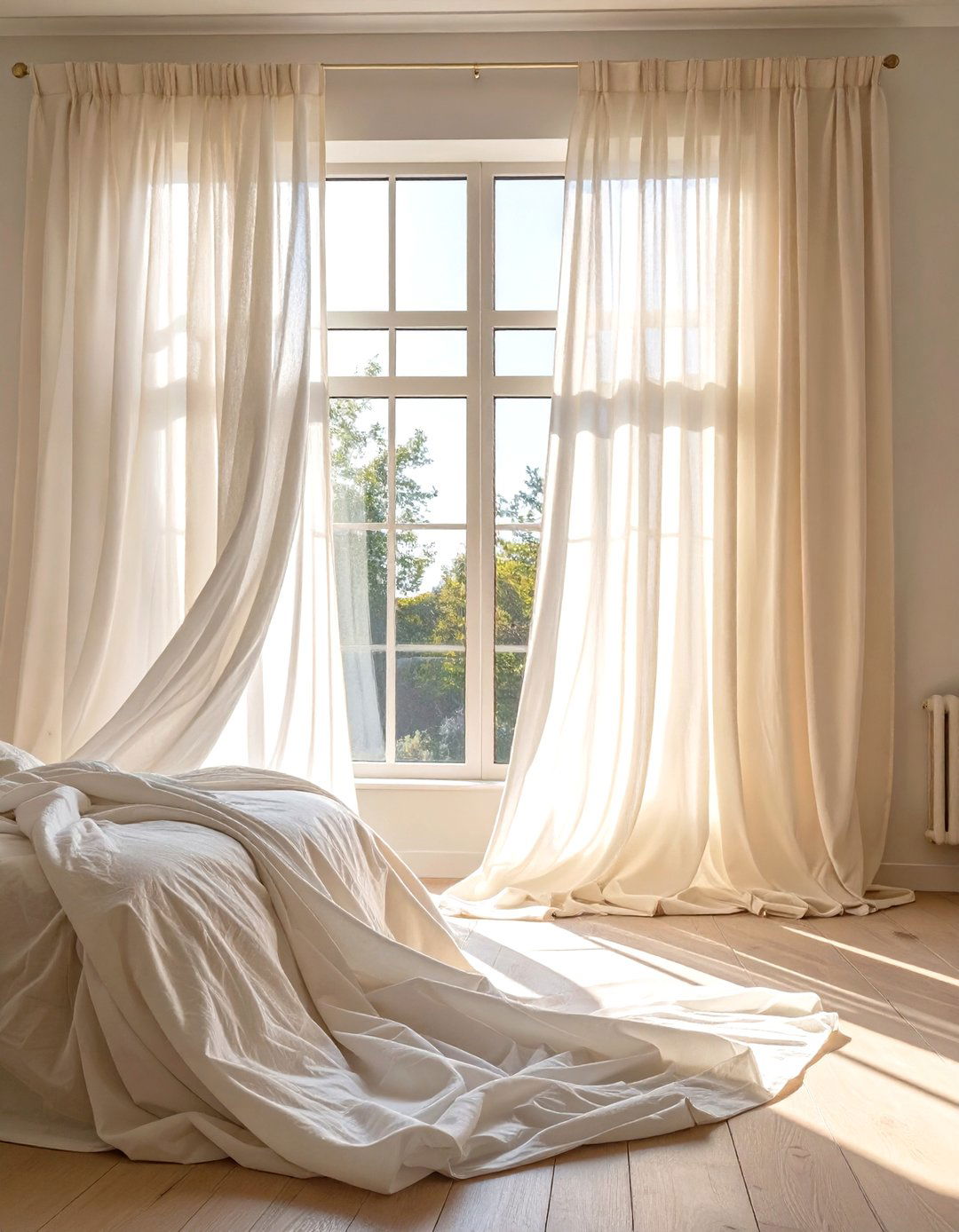 Soften the Light with Sheer Curtains - 30 simple bedroom decorating ideas