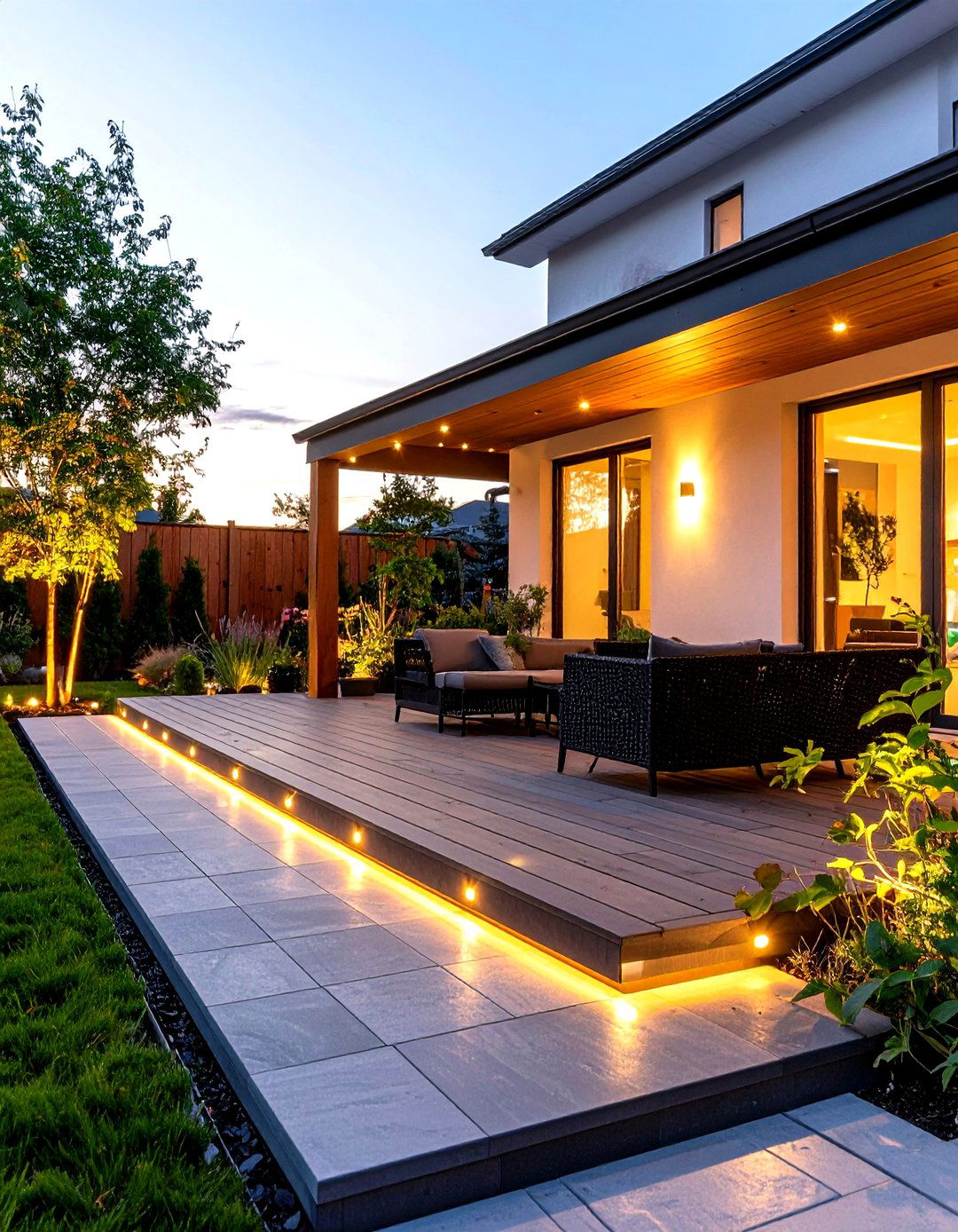 Solar Light Patio Border - 30 patio border ideas