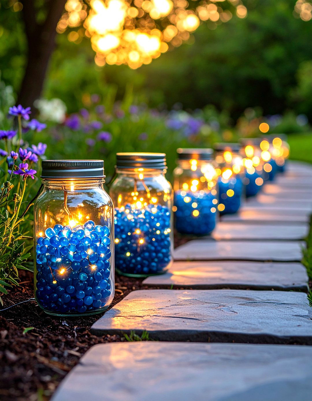View of 30 DIY Backyard Lighting Ideas for Evening Ambiance - We Love Home Blog