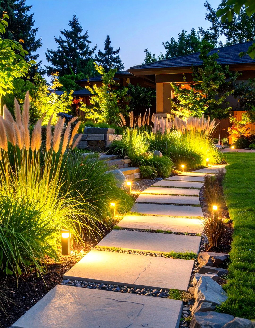 Solar Powered Landscape Lighting - 30 outdoor living ideas