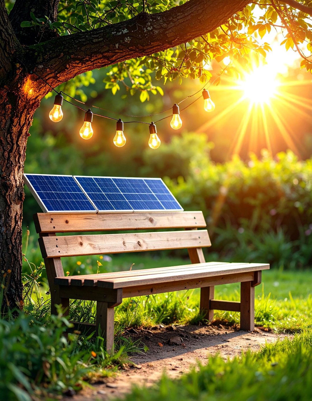 Solar Powered Outdoor String Light Accents - 30 outdoor string light ideas