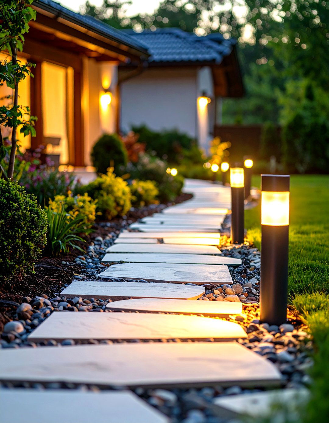 Solar Powered Pathway Lights - 30 patio lights ideas