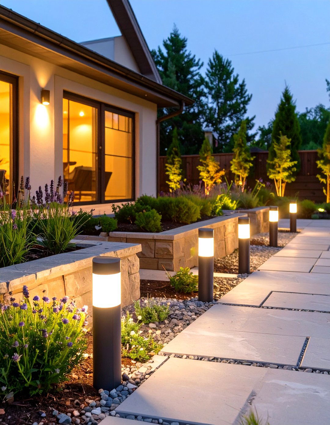 Solar Powered Pathway Lights - 30 small outdoor patio ideas