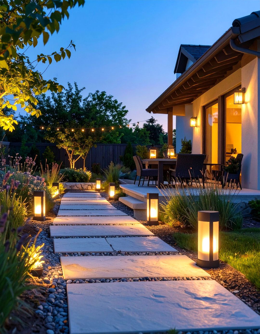 Solar Powered Patio Accent Lights - 30 simple patio ideas