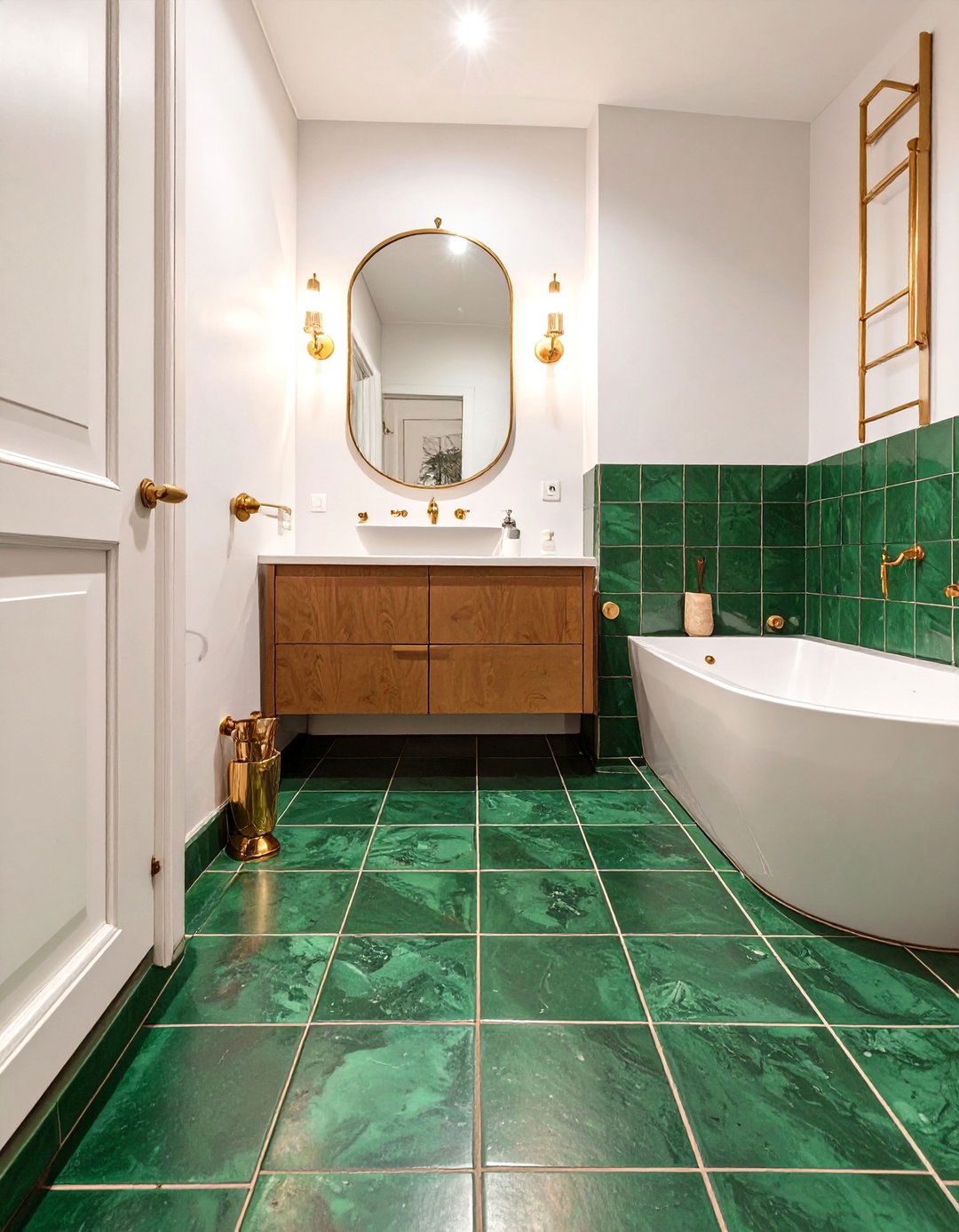 Solid Color Floor Tiles - 30 small bathroom floor tile ideas