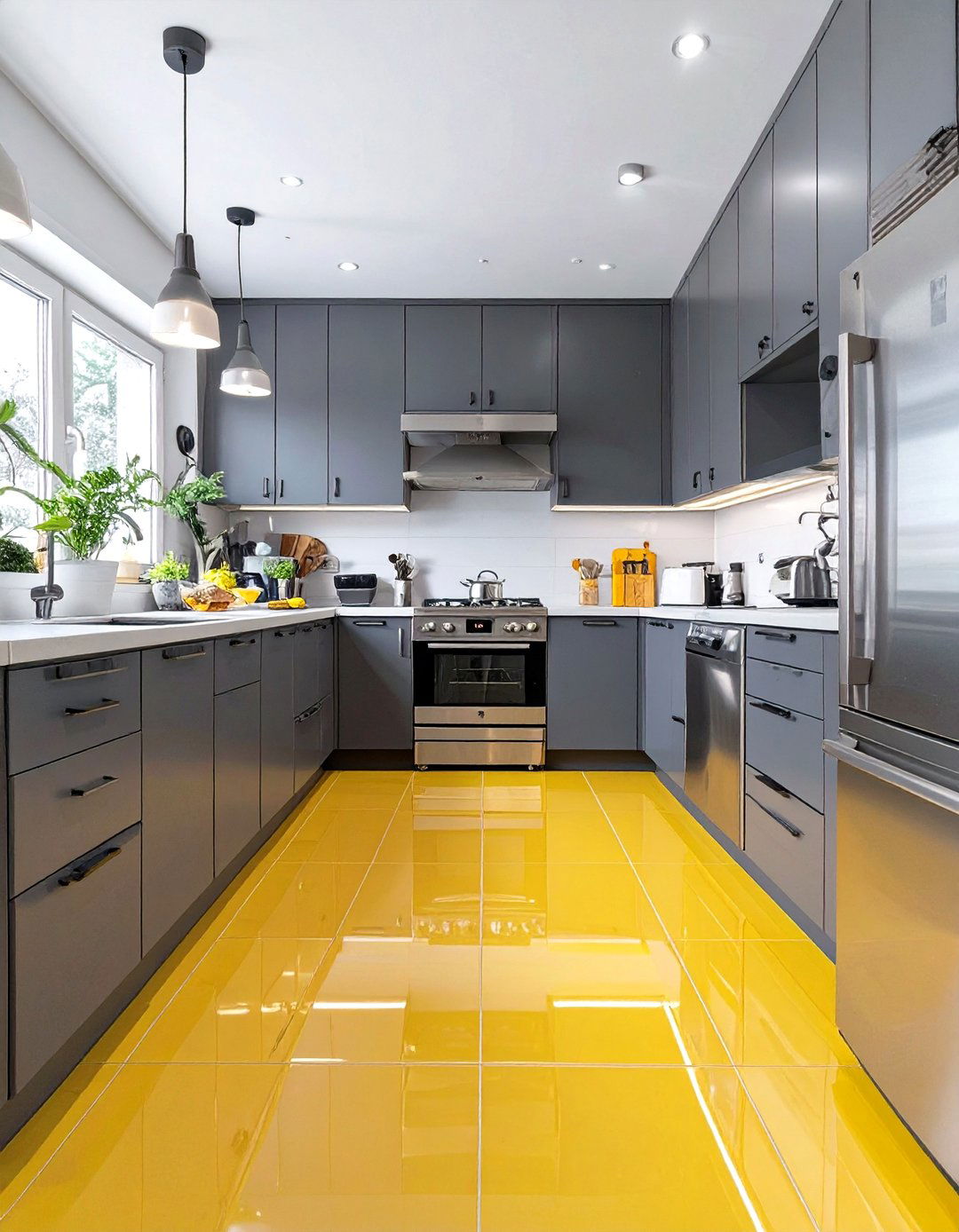Solid Color Vinyl Kitchen Flooring - 30 vinyl kitchen flooring ideas
