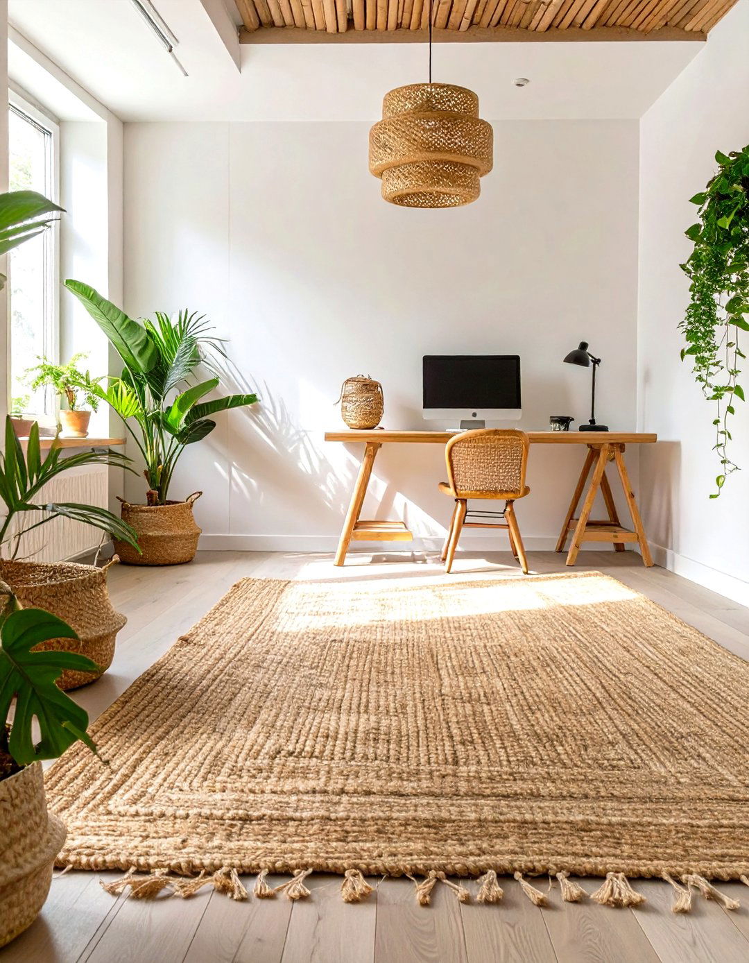 Solid Jute Office Rug - 30 office rug ideas