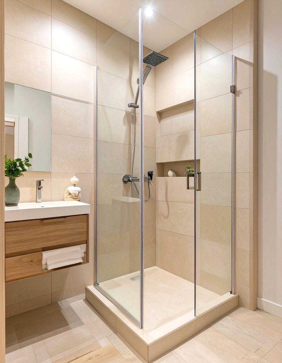 Solid Surface Panel Shower Surround - 30 shower surround ideas