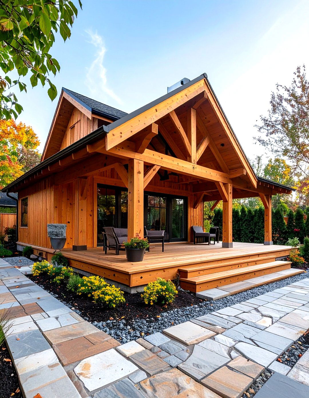 Solid Wood Gable Patio Roof - 30 patio roof ideas attached to house
