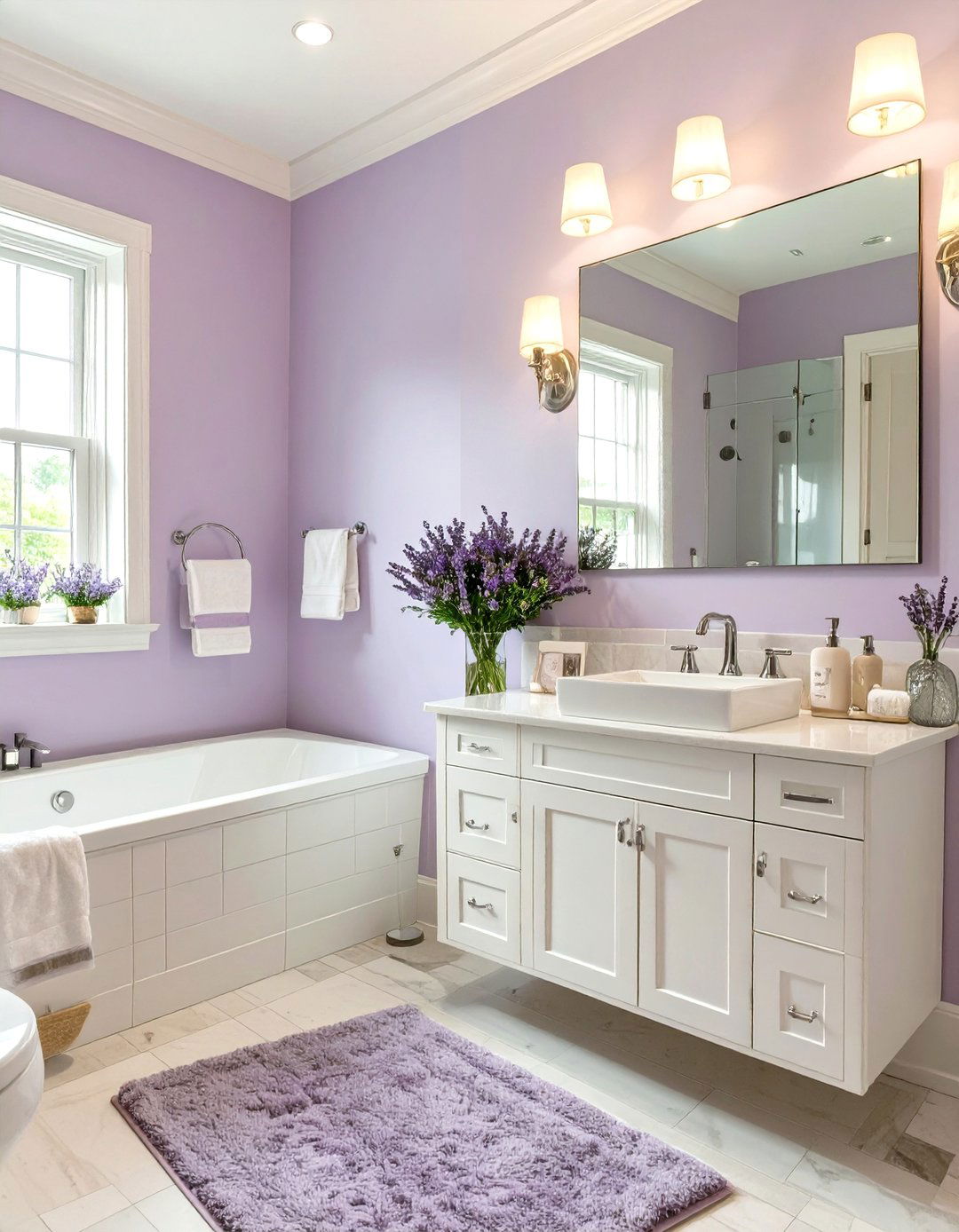 Soothing Lavender Bathroom - 30 bathroom colors ideas