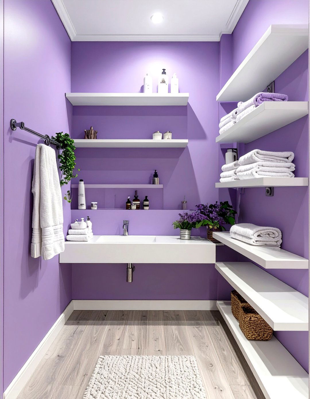 Soothing Lavender Hue - 30 broom wall color ideas