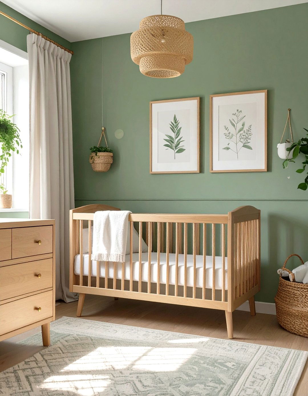 Soothing Sage Green Nursery - 30 baby boy nursery ideas for small rooms