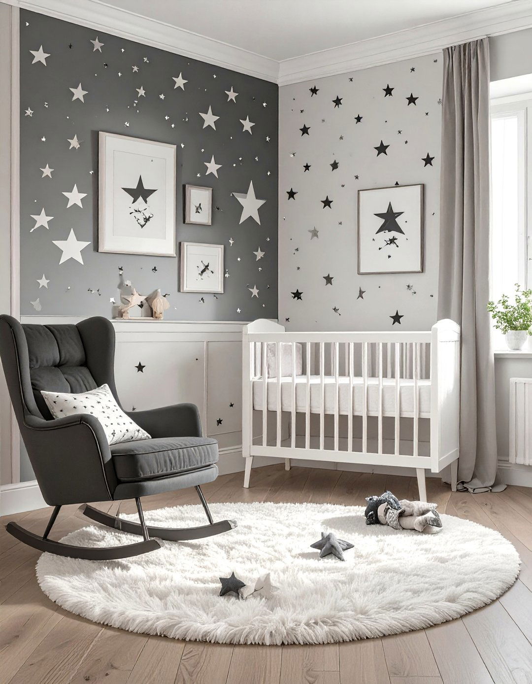 Sophisticated Black and White Nursery - 30 black and white interior design ideas