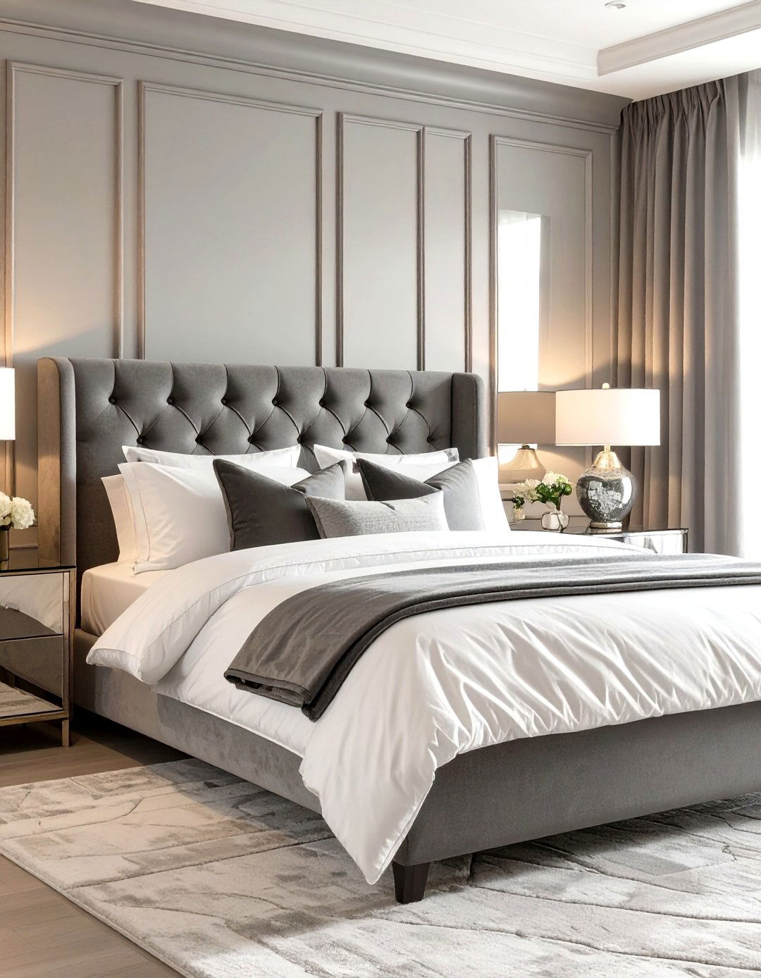 Sophisticated Charcoal Gray Bedroom - 30 house paint color ideas