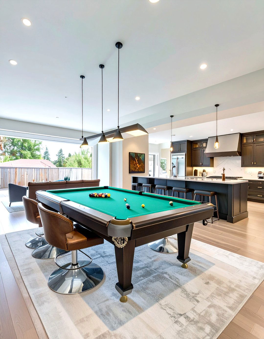 Sophisticated Game Room Lounge - 30 bonus room above garage ideas