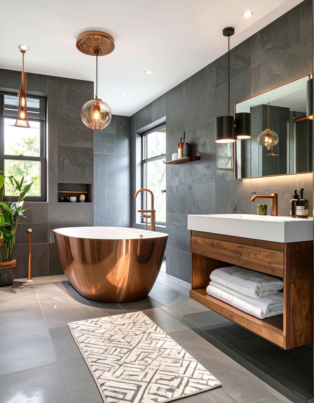 Sophisticated Slate and Copper - 30 color scheme ideas