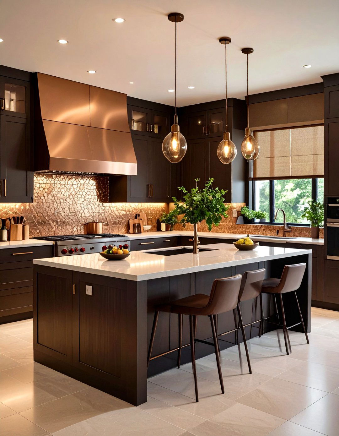 Sophisticated Textured Metallic Kitchen Tiles - 30 kitchen wall tile ideas