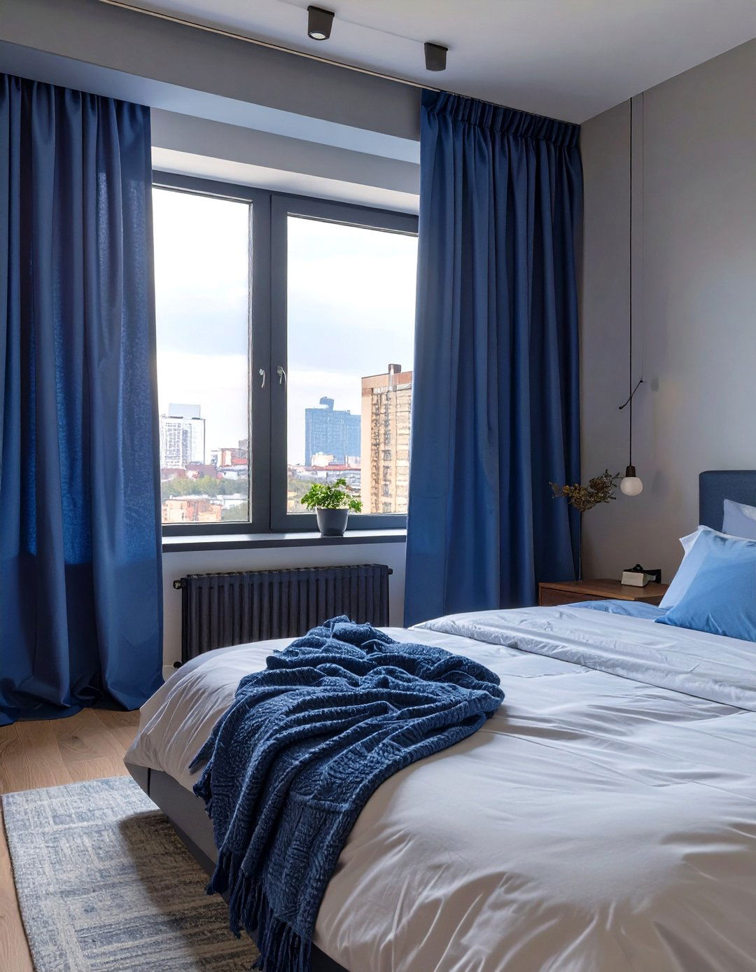 Soundproof Curtains for a Quiet Urban Bedroom - 30 curtains for bedroom ideas