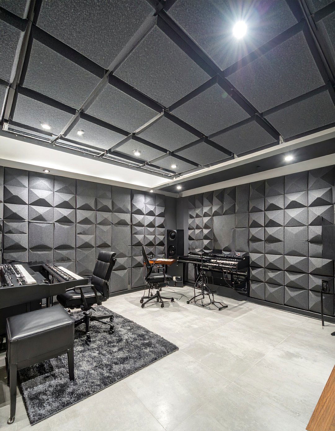 Soundproofed Fabric Panel System - 30 low basement ceiling ideas