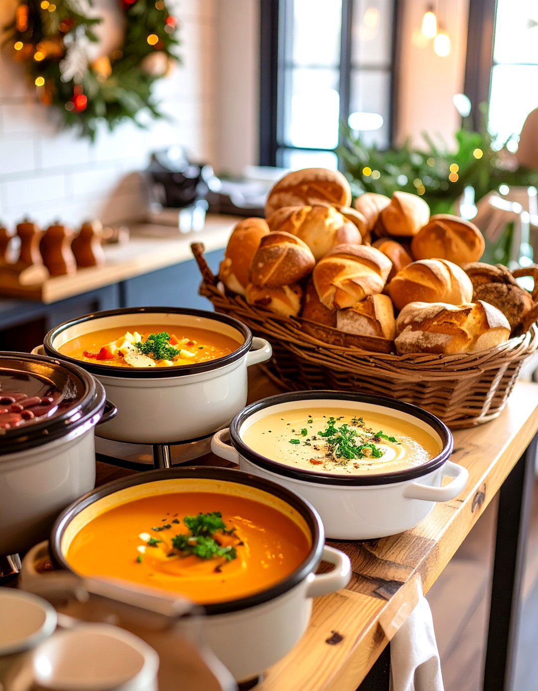 Soup and Bread Bar Baby Shower - 30 winter baby shower ideas