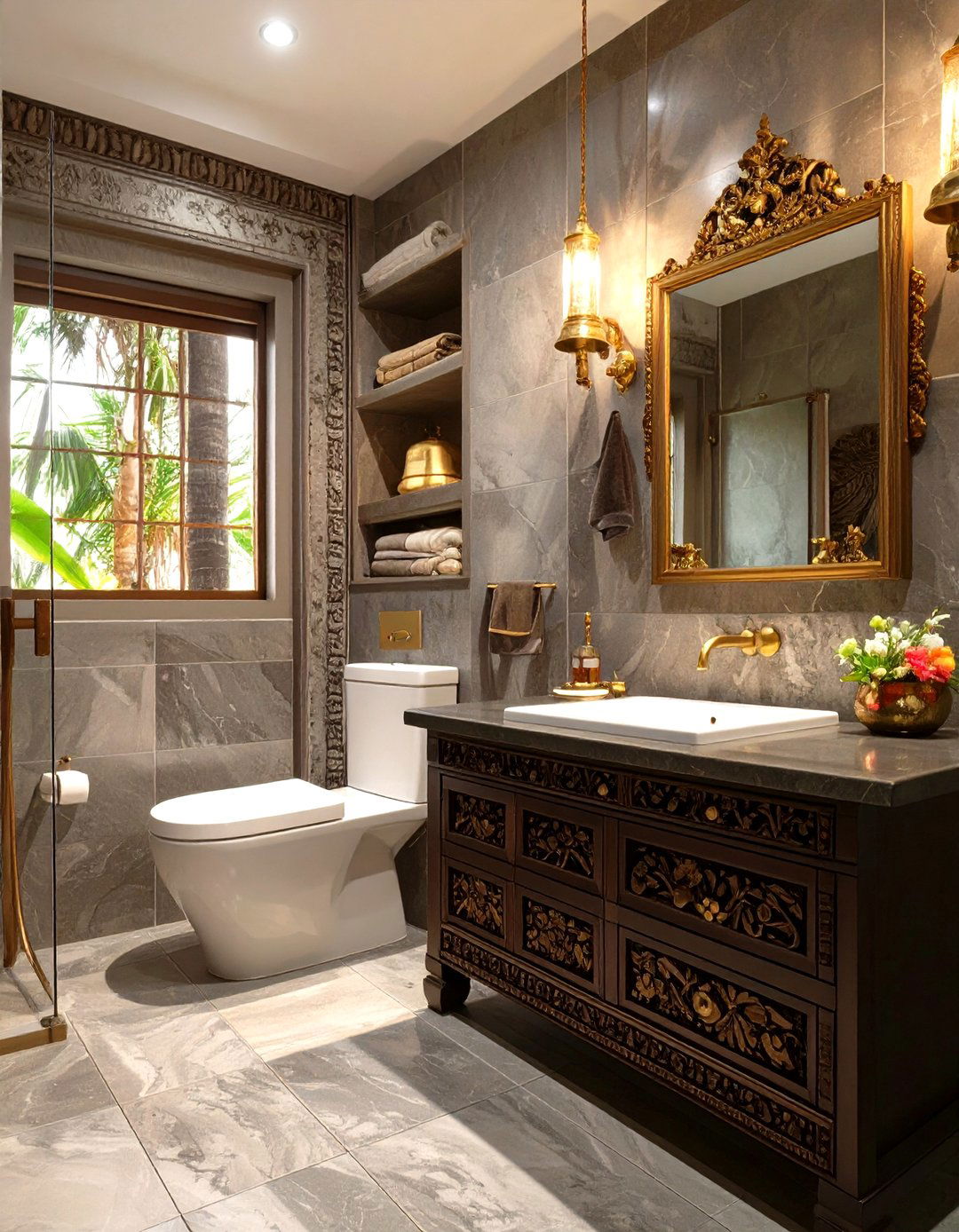 South Indian Temple Architecture Bathroom - 30 indian toilet bathroom design ideas