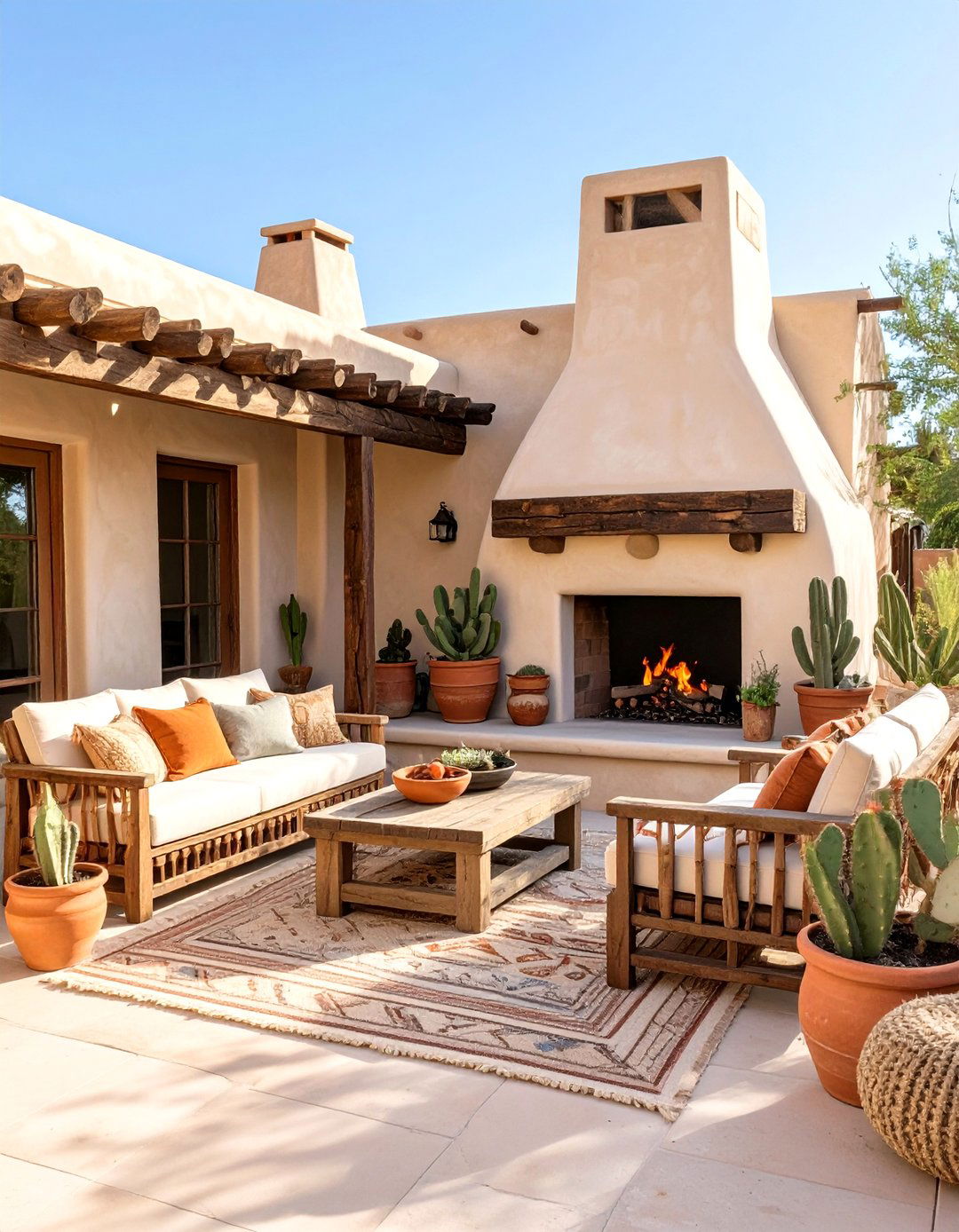Southwestern Adobe Back Porch - 30 back porch decorating ideas