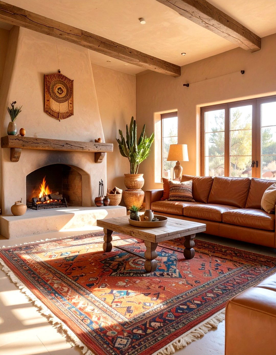 Southwestern Adobe Living Room - 30 interior design simulator ideas