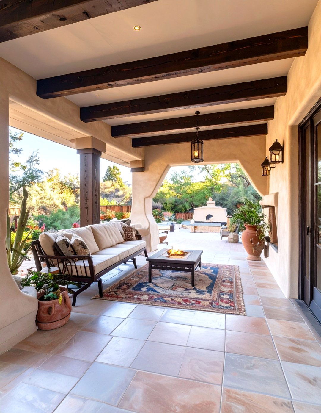 Southwestern Adobe Style Patio - 30 covered back porch ideas