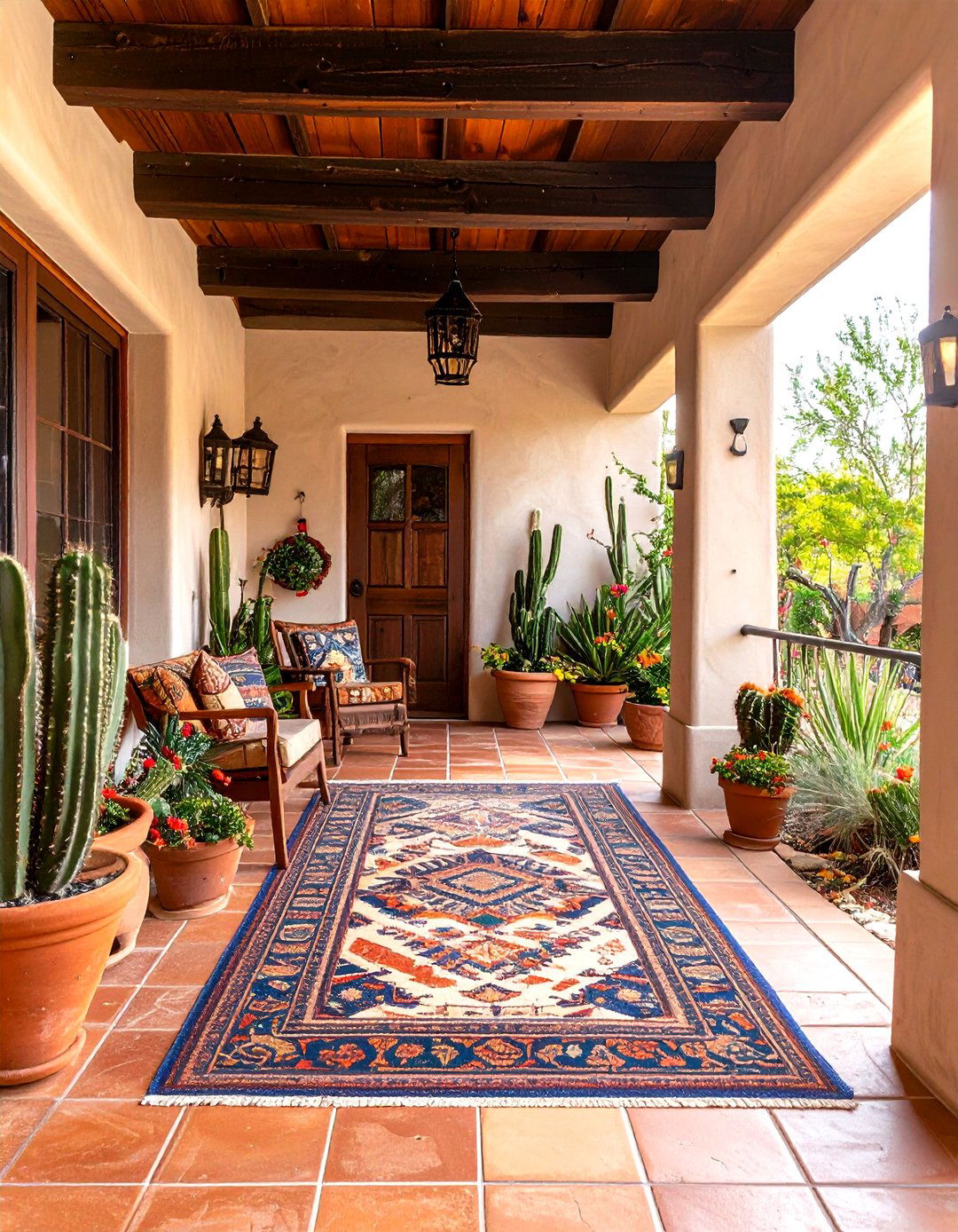 Southwestern Adobe Style Porch - 30 enclosed porch ideas