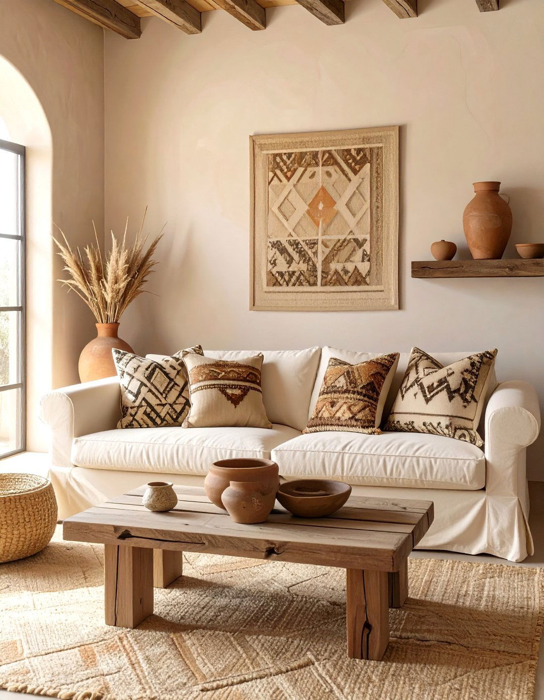 Southwestern Beige Living Room - 30 beige living room ideas