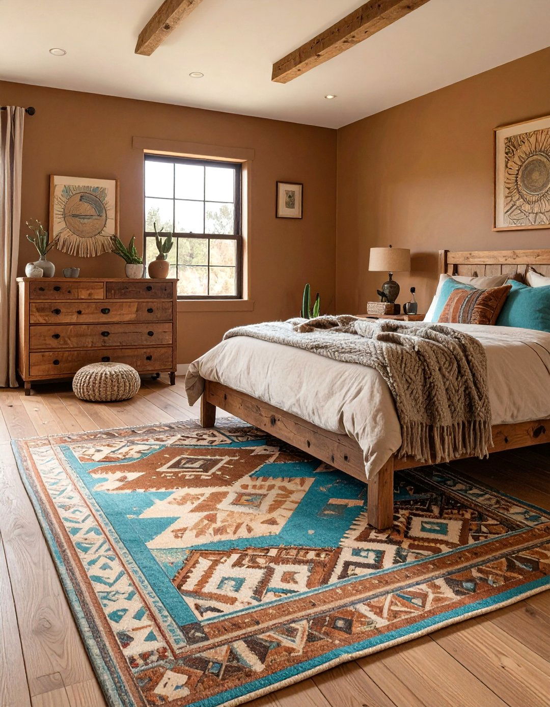 Southwestern Brown Bedroom - 30 brown bedroom ideas