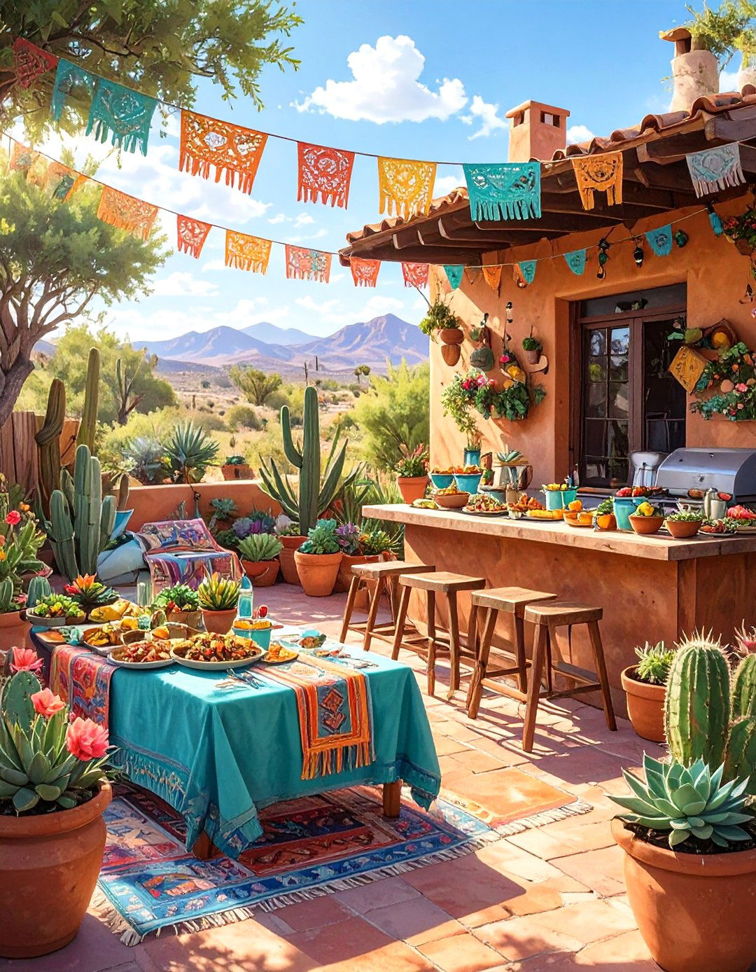 Southwestern Desert Fiesta - 30 backyard sweet 16 party ideas at home