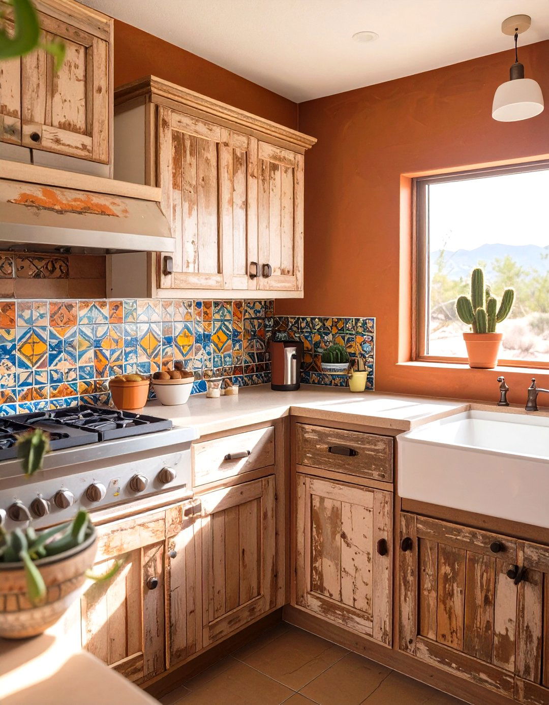 Southwestern Desert Vibe Kitchen - 30 mobile home kitchen ideas